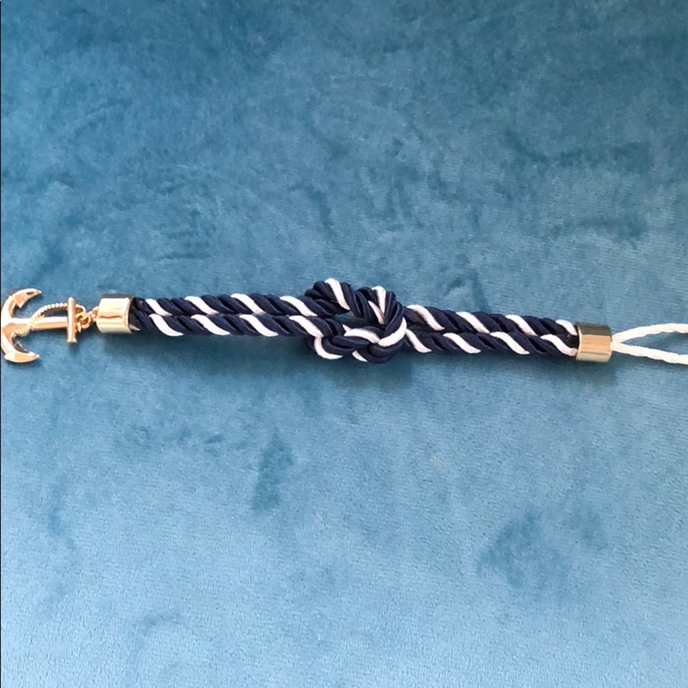 Nautical anchor rope bracelet